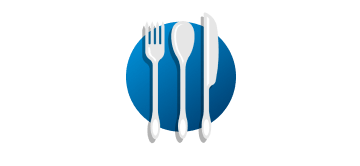 Icon of fork, spoon and knife